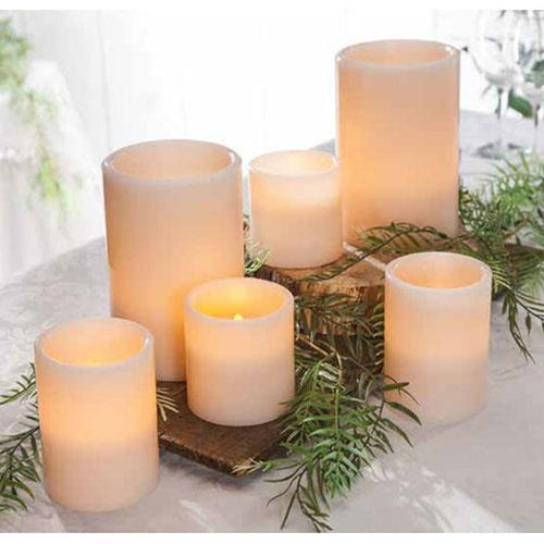 6/Set LED Flicker Pillars