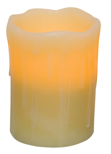 Ivory Drip Pillar 4"