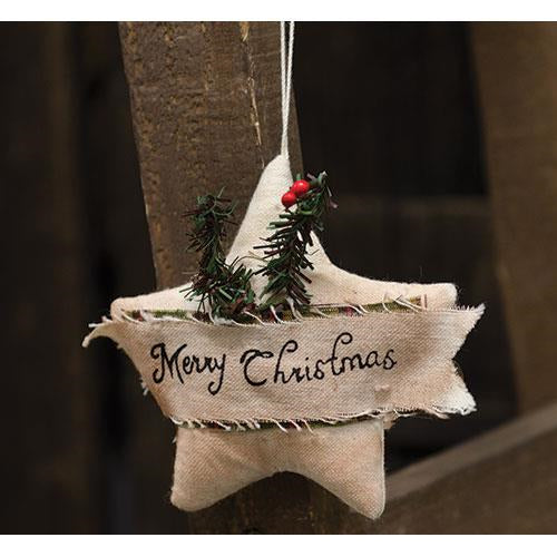 Merry Christmas Fabric Star