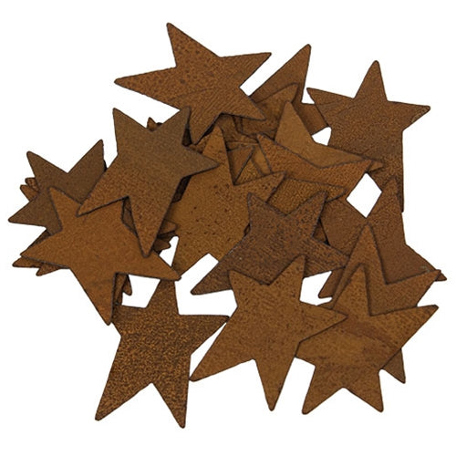 25/Pkg Rusty Tin Stars 1.25