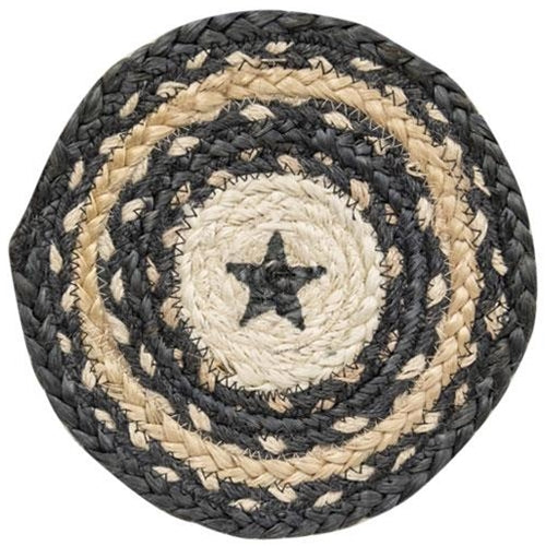 Primitive Pewter Star Braided Trivet