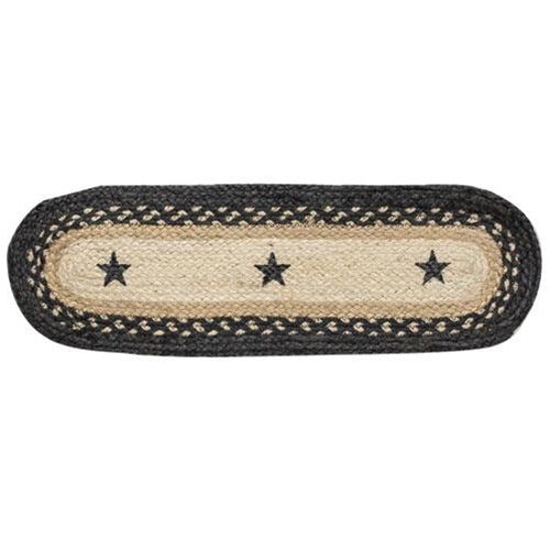 Primitive Pewter Star Braided Stair Tread