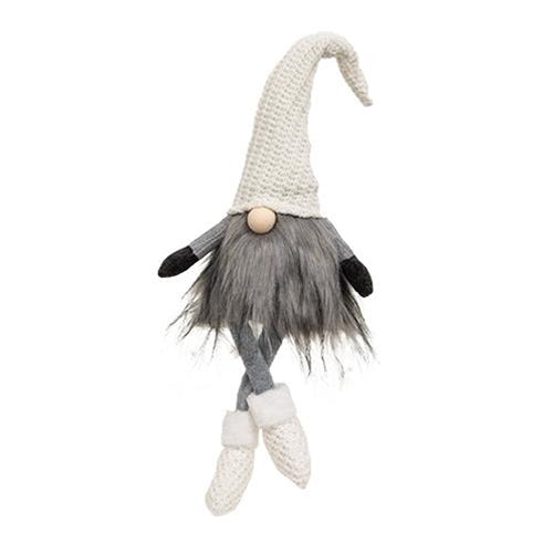 Cream Knit Dangle Legs Gnome