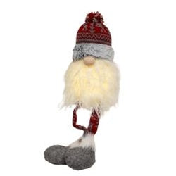 Nordic Snowflake Dangle Leg Gnome w/LED Lights 2 Asstd.