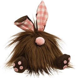 Fuzzy Chocolate Gnome Bunny