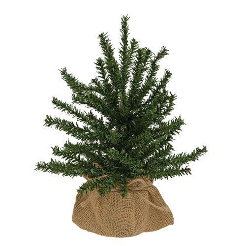 Pine Tree w/Burlap Base 12"