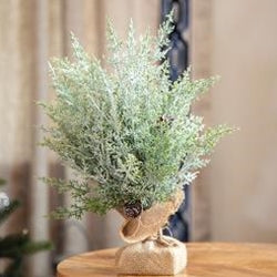 Frosted Woodland Cedar Tree 15"