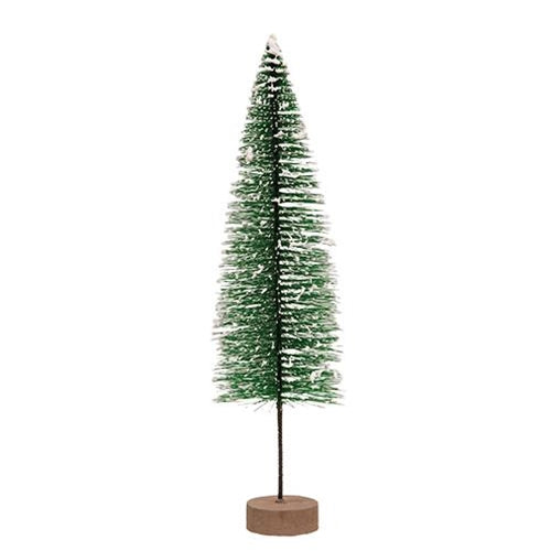 Snowy Bottle Brush Tree 12"