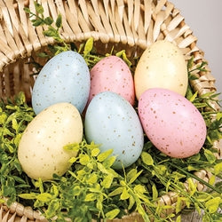 6/Set Pastel Speckled Easter Eggs in Bag