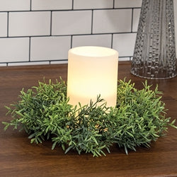 Dusty Rosemary Candle Ring - 4"