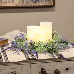 Golden Trumpet & Lavender Candle Ring - 6.5"
