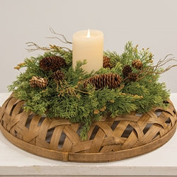 Soft Touch Cedar & Pine Cone Wreath - 16"