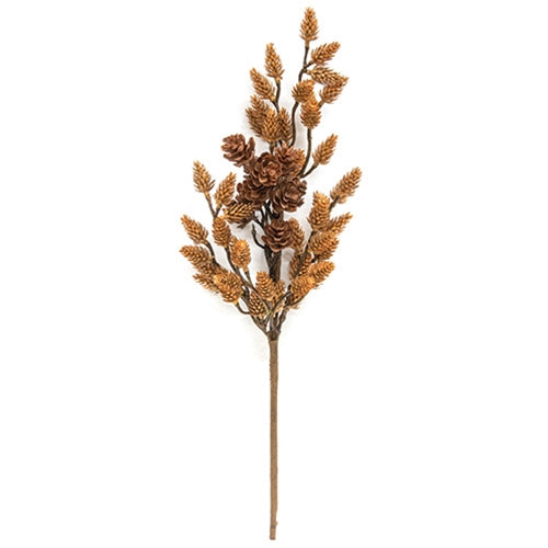 Early Winter Wheat & Pine Cone Spray - 18"