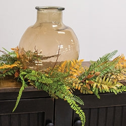 Fall Wetland Fern & Wheat Garland - 4 Ft.