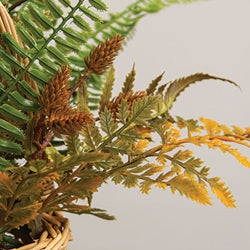 Fall Wetland Fern & Wheat Bush - 18"