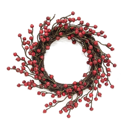 Soft Touch Red Berry Wreath - 12"