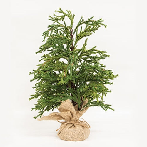 Soft Touch Austrian Pine Tree With Burlap Base - 15"