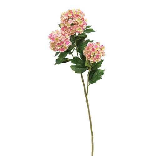Pink Snowball Hydrangea Spray - 37"