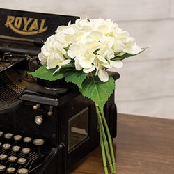 White Hydrangea Bundle - 11.5"