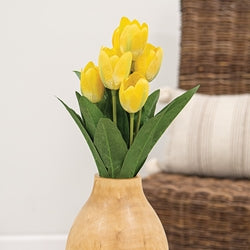 Yellow Blooming Tulips Bush - 18"