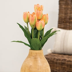 Peach Blooming Tulips Bush - 18"