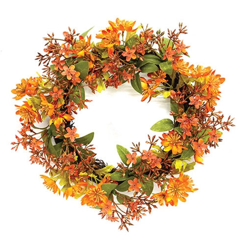 Pumpkin St. John's Wort Candle Ring - 6.5"