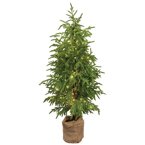 Soft Touch Tree w/LED Lights - 4ft