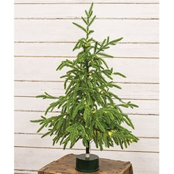 Soft-Touch Spinning Musical Christmas Tree w/LED Lights - 2ft