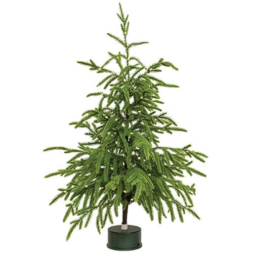 Soft-Touch Spinning Musical Christmas Tree w/LED Lights - 2ft