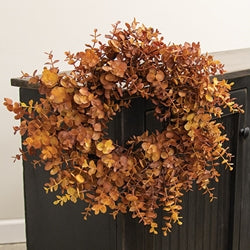 Baby Eucalyptus Wreath - Mustard - 18"