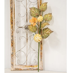 Harvest Garden Pumpkin & Blooms Spray - 26"