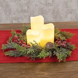 Sugar Berry & Cedar Candle Ring - 6.5"