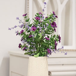 Purple Mini Daisy & Heather Bush - 22"