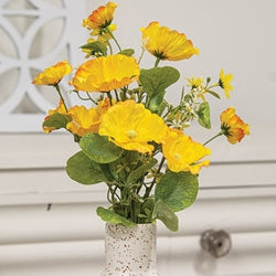 Yellow Poppy & Wildflower Bush - 22"