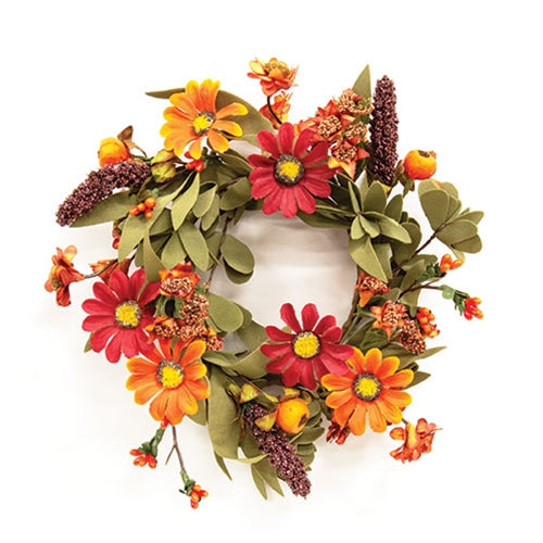Harvest Blooms & Berries Candle Ring - 4.5"