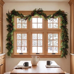 Heritage Mixed Pine & Rusty Bell Garland - 5 Ft.