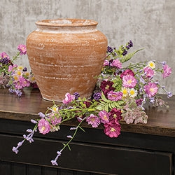 Blushing Spring Blossoms & Eucalyptus Garland - 5 Ft