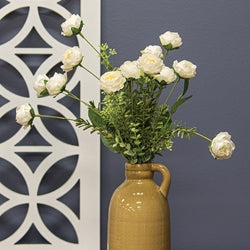 Eucalyptus Rose Spray - 19" - White