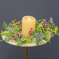 Verbena Heather Blossoms Candle Ring - 6.5"