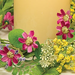 Verbena Heather Blossoms Candle Ring - 6.5"