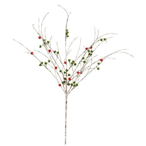 Birch Bark Jingle Bell Twig Spray - 45"