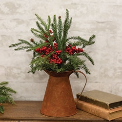 Soft Touch Mixed Pine and Berries Bush - 15"