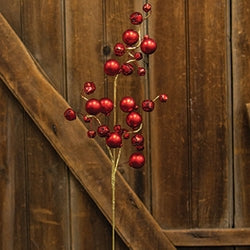 Red Jingle Bell Spray - 24"