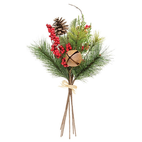 Jingle Berry Mixed Pine Bundle - 16"