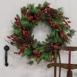 Jingle Berry Mixed Pine Wreath - 26"