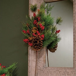 Jingle Berry Mixed Pine Spray - 28"