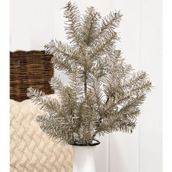 Glistening Platinum Pine Spray - 29"