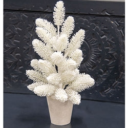 Potted Snowy Fantasy Pine Tree - 19"