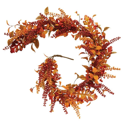 Bittersweet Berries & Fall Leaves Garland - 5 Ft.