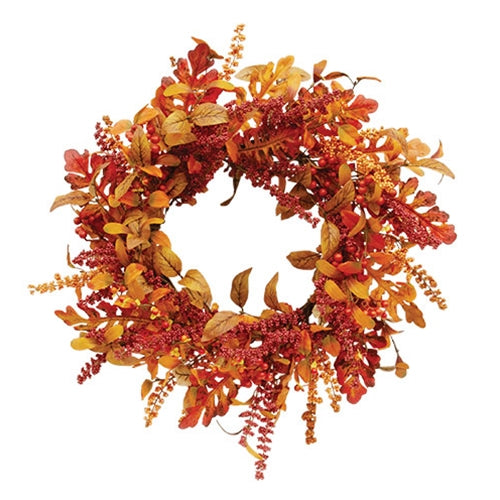 Bittersweet Berries & Fall Leaves Wreath - 24"